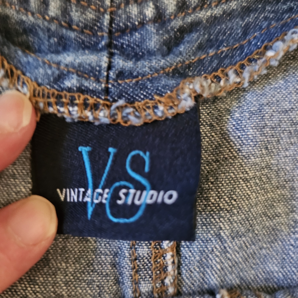 Vintage Studio Blue Denim Pencil Skirt Size 10 - Picture 2 of 8